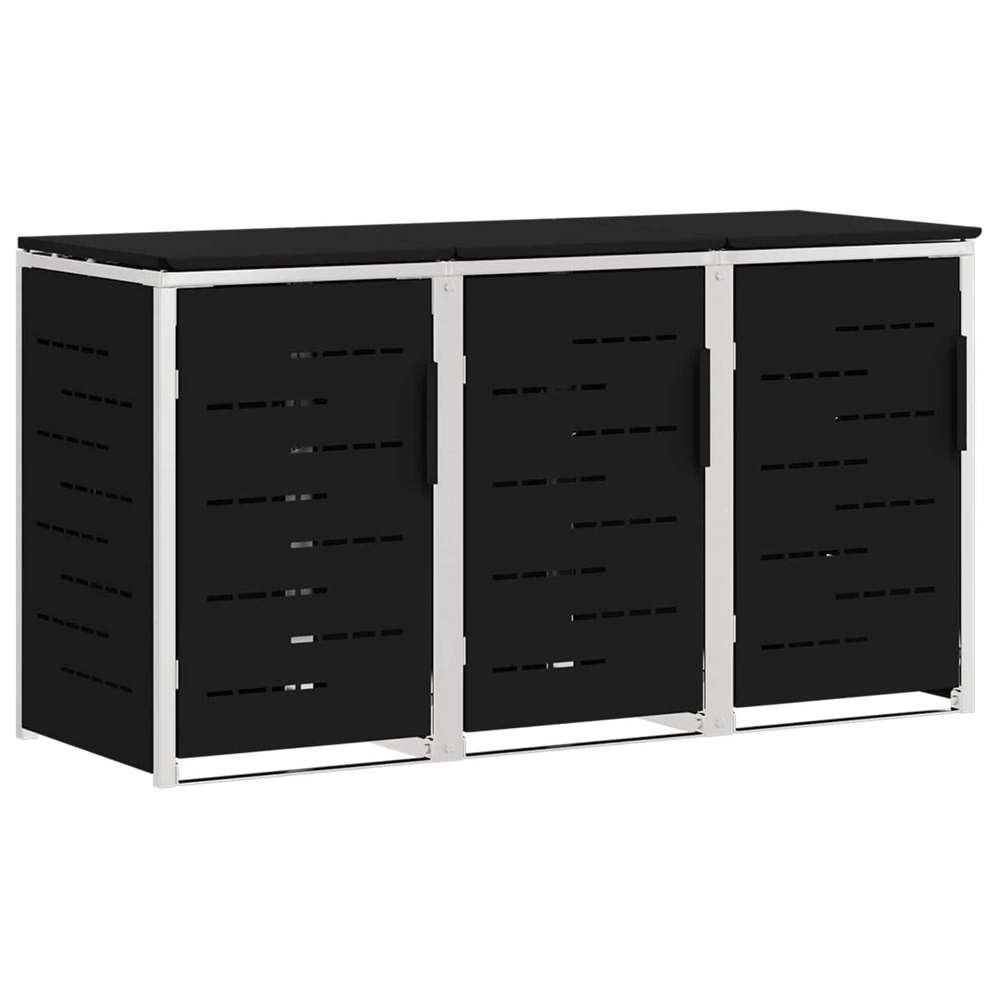 Kerekes Hulladékgyűjtő Tárolás for 3 Bins 240L Fekete