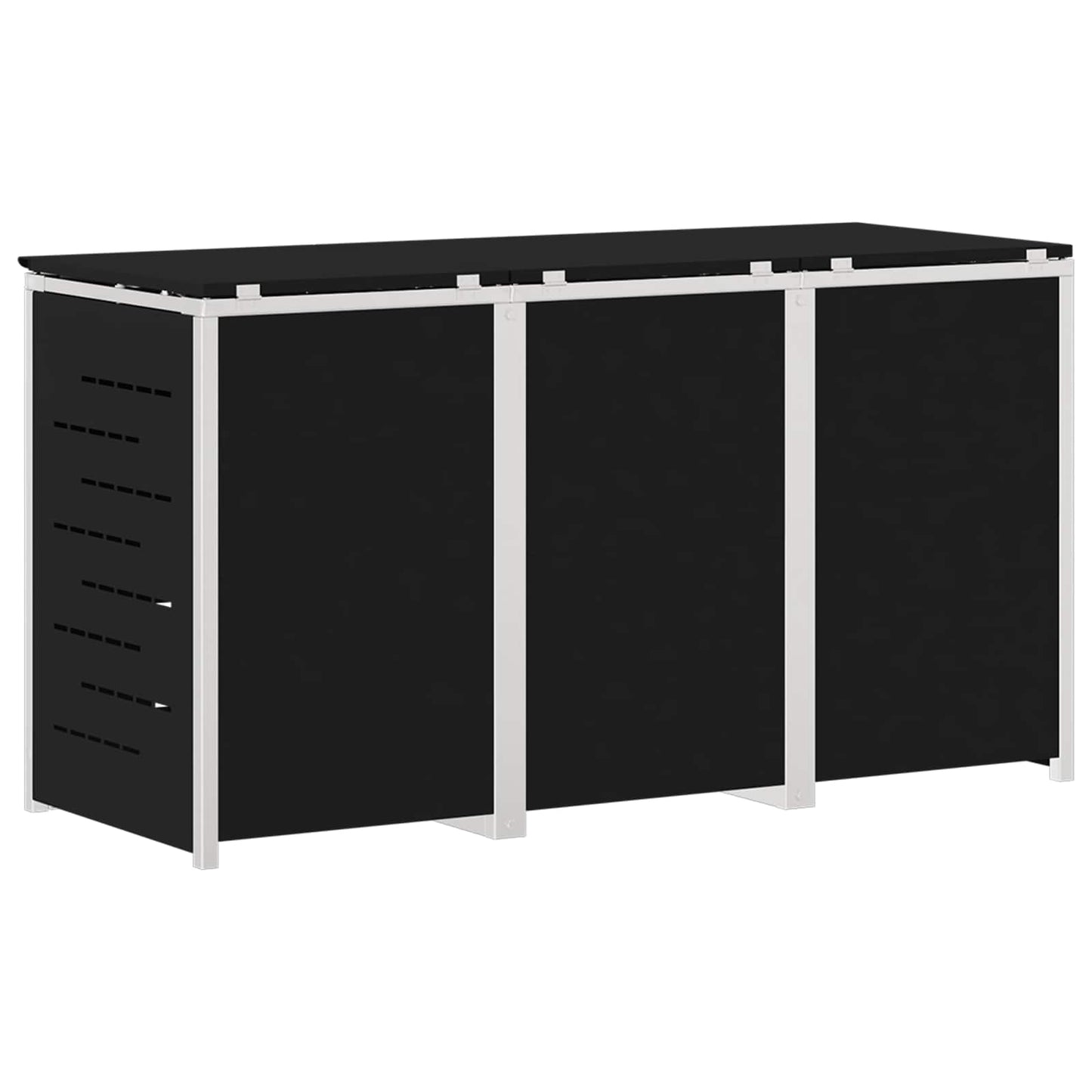Kerekes Hulladékgyűjtő Tárolás for 3 Bins 240L Fekete