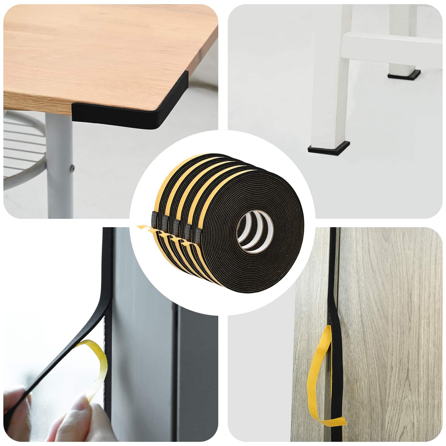 Öntapadó habszalag 5 pcs Fekete 15mm x 10m CR Hab