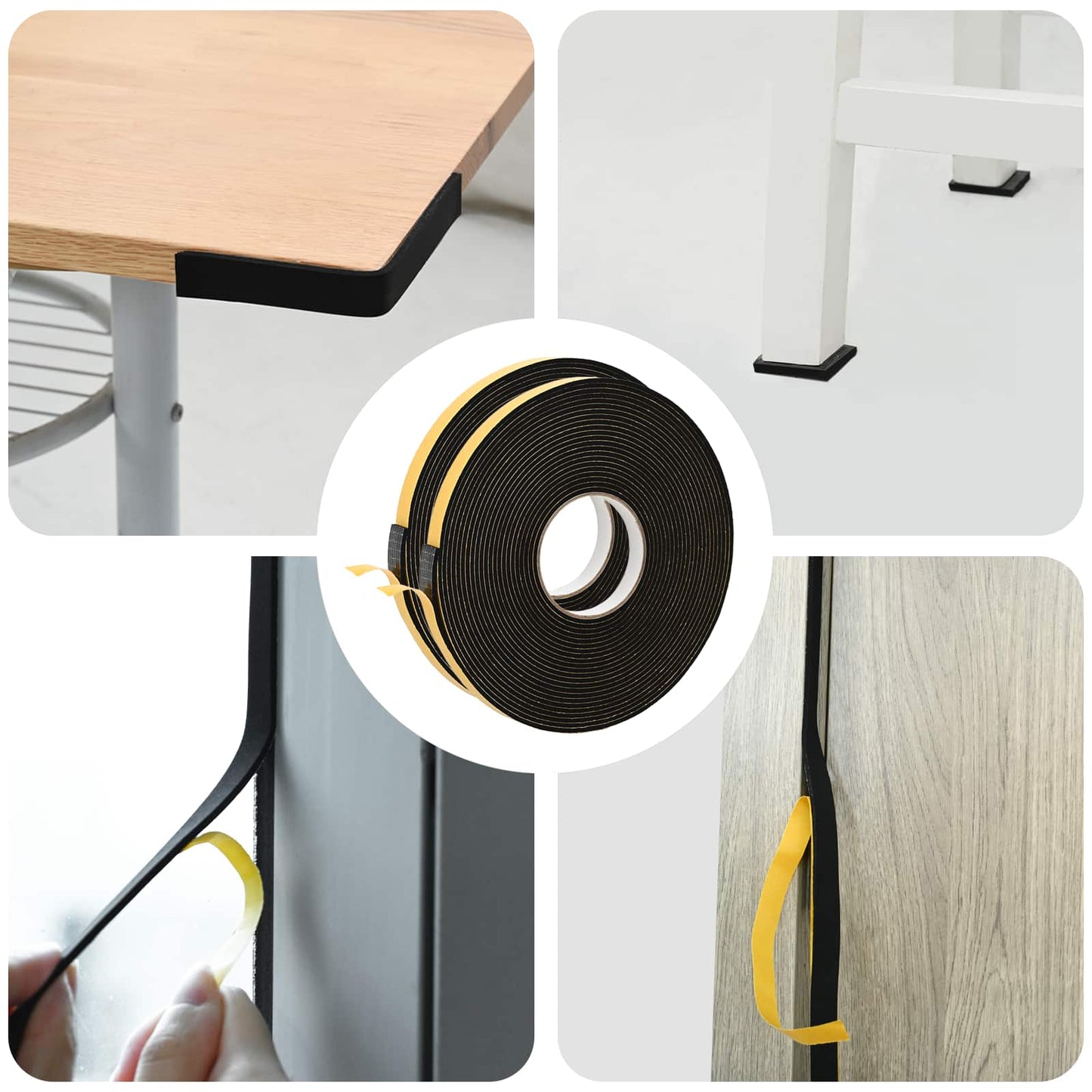 Öntapadó habszalag 2 pcs Fekete 15mm x 10m CR Hab