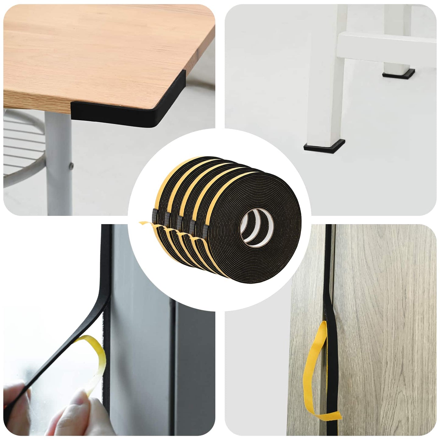 Öntapadó habszalag 5 pcs Fekete 15mm x 10m CR Hab