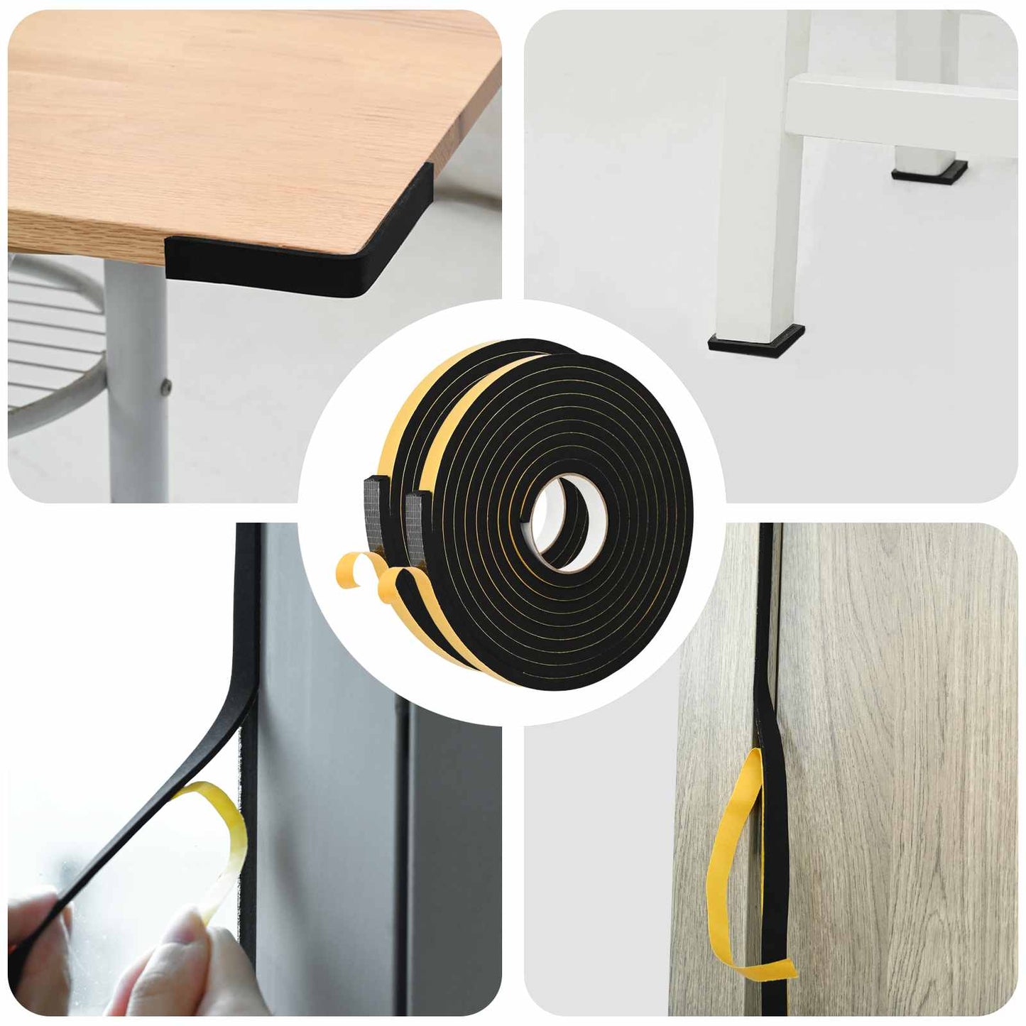 Öntapadó habszalag 2 pcs Fekete 15mm x 5m CR Hab