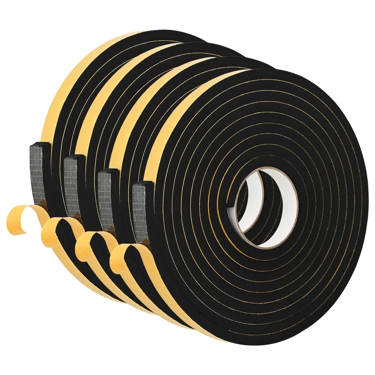 Öntapadó habszalag 4 pcs Fekete 15mm x 5m CR Hab