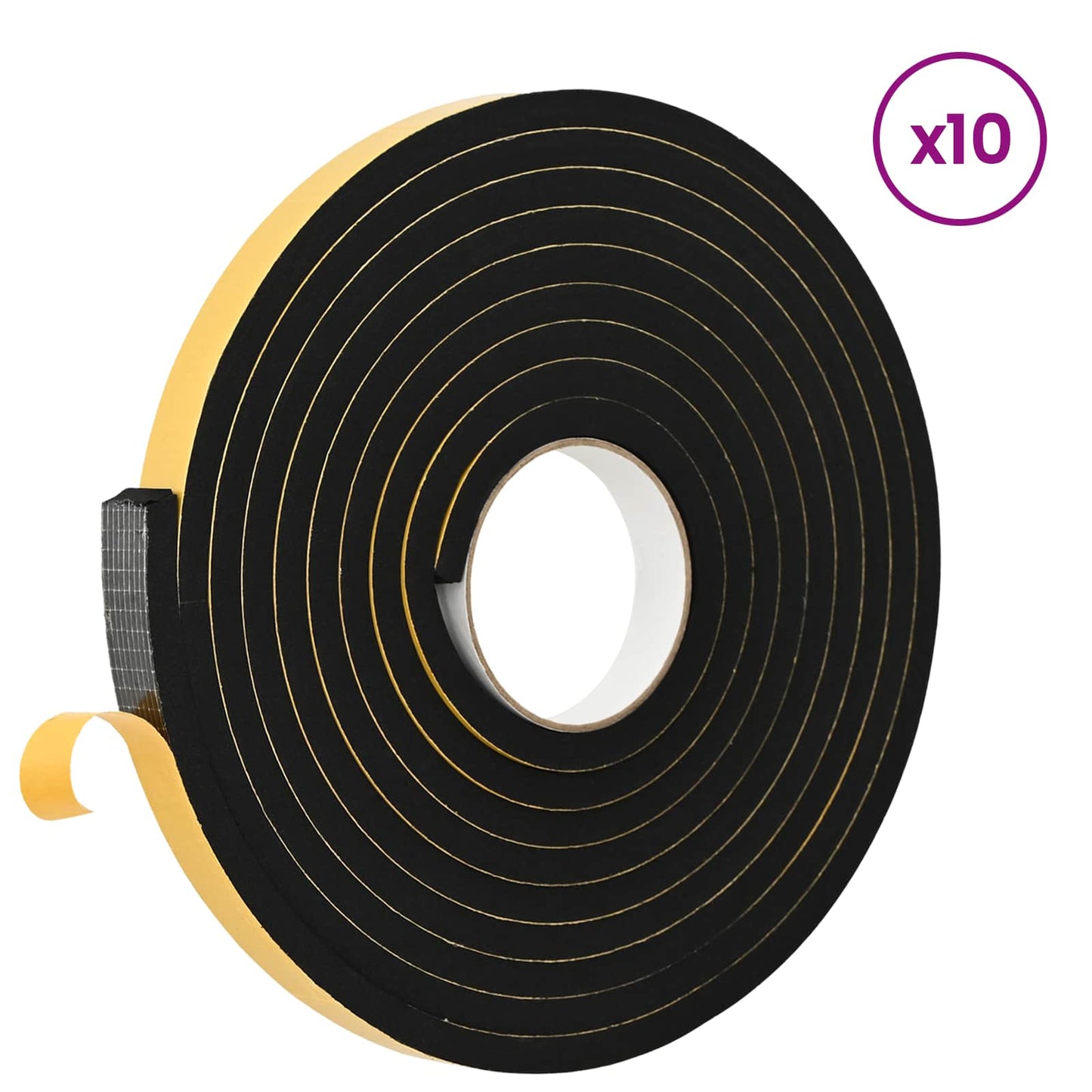 Öntapadó habszalag 10 pcs Fekete 20mm x 5m CR Hab