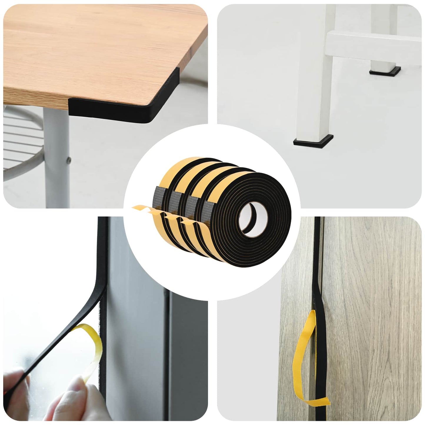 Öntapadó habszalag 4 pcs Fekete 30mm x 5m CR Hab