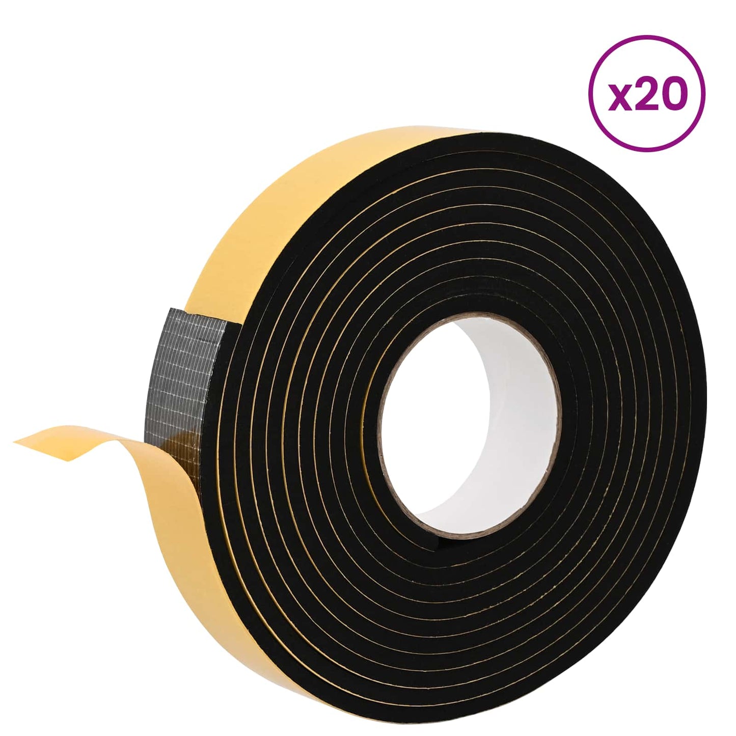 Öntapadó habszalag 20 pcs Fekete 40mm x 5m CR Hab