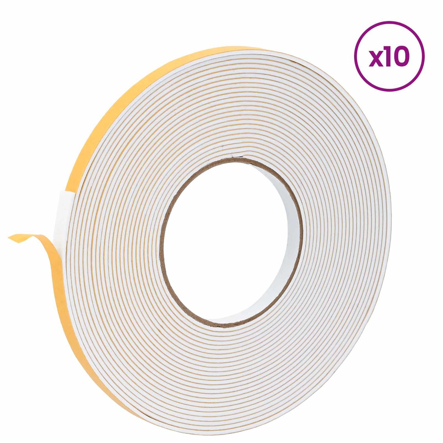 Öntapadó habszalag 10 pcs Fehér 10mm x 10m CR Hab
