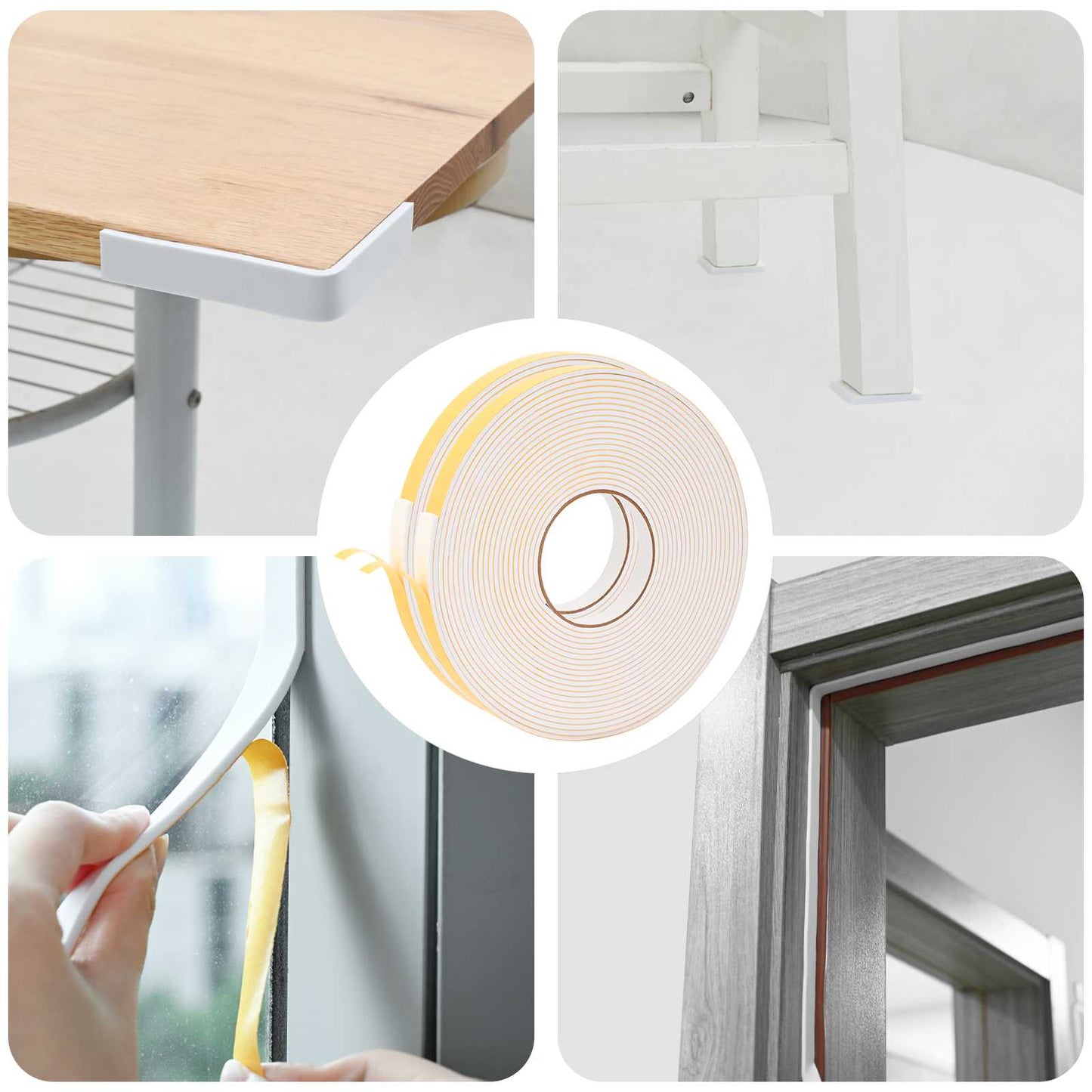 Öntapadó habszalag 2 pcs Fehér 15mm x 10m CR Hab