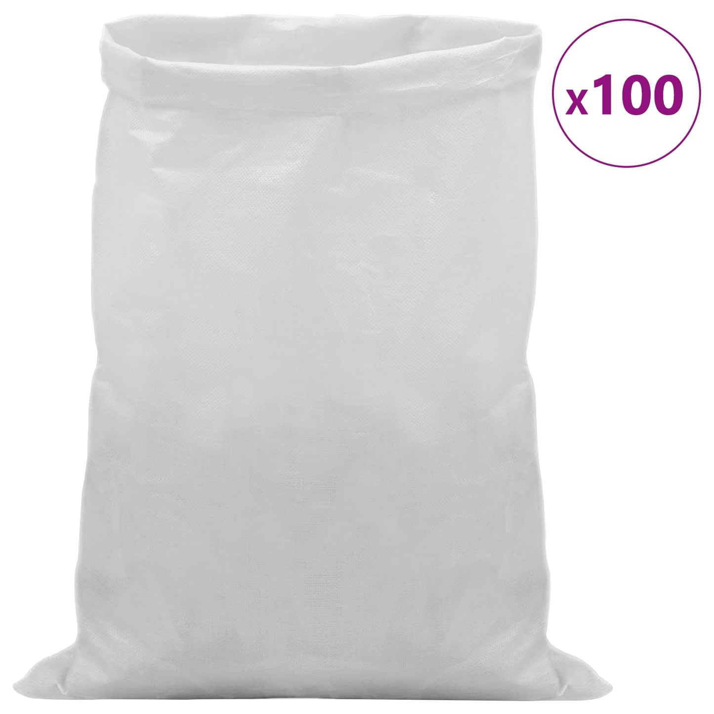 Fonott zsákok 100 pcs Fehér 40 x 60 cm PP
