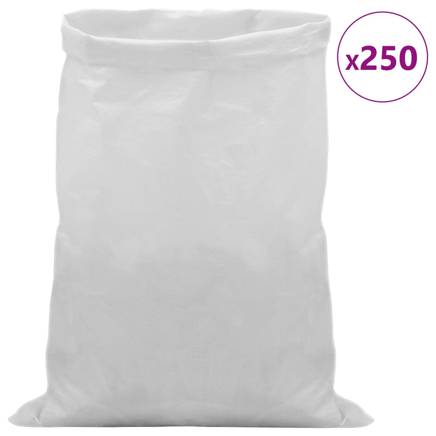Fonott zsákok 250 pcs Fehér 40 x 60 cm PP