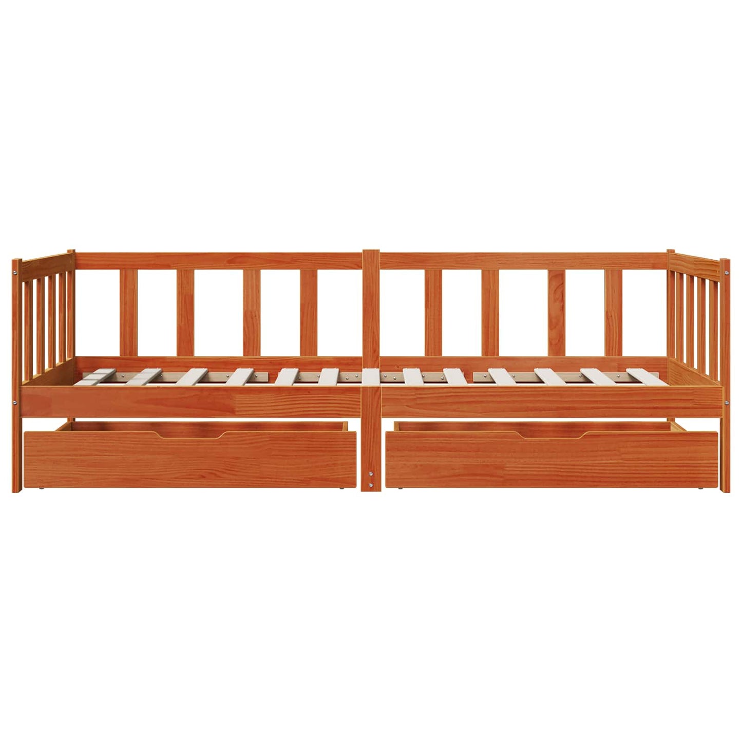 Nappaliágy fejtámlával fiókkal 3 pcs Faggyú barna Tömör fenyőfa