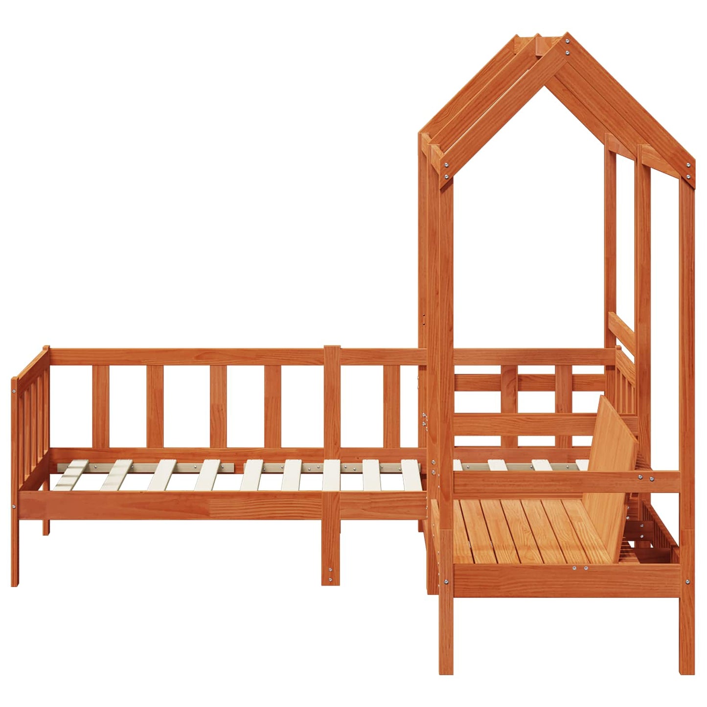Nappali Ágy Szett 3 pcs Viaszbarna Tömör fenyő