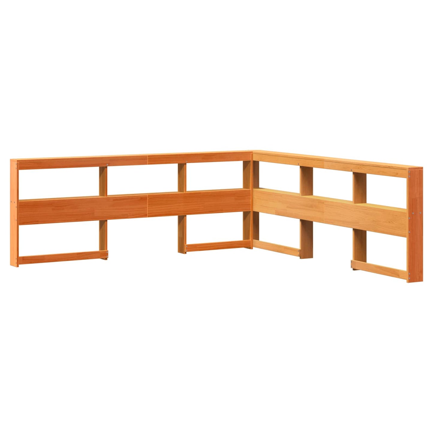 Könyvespolcos Ágy 2 pcs Faggyú barna 200 x 200 cm Tömör fenyőfa