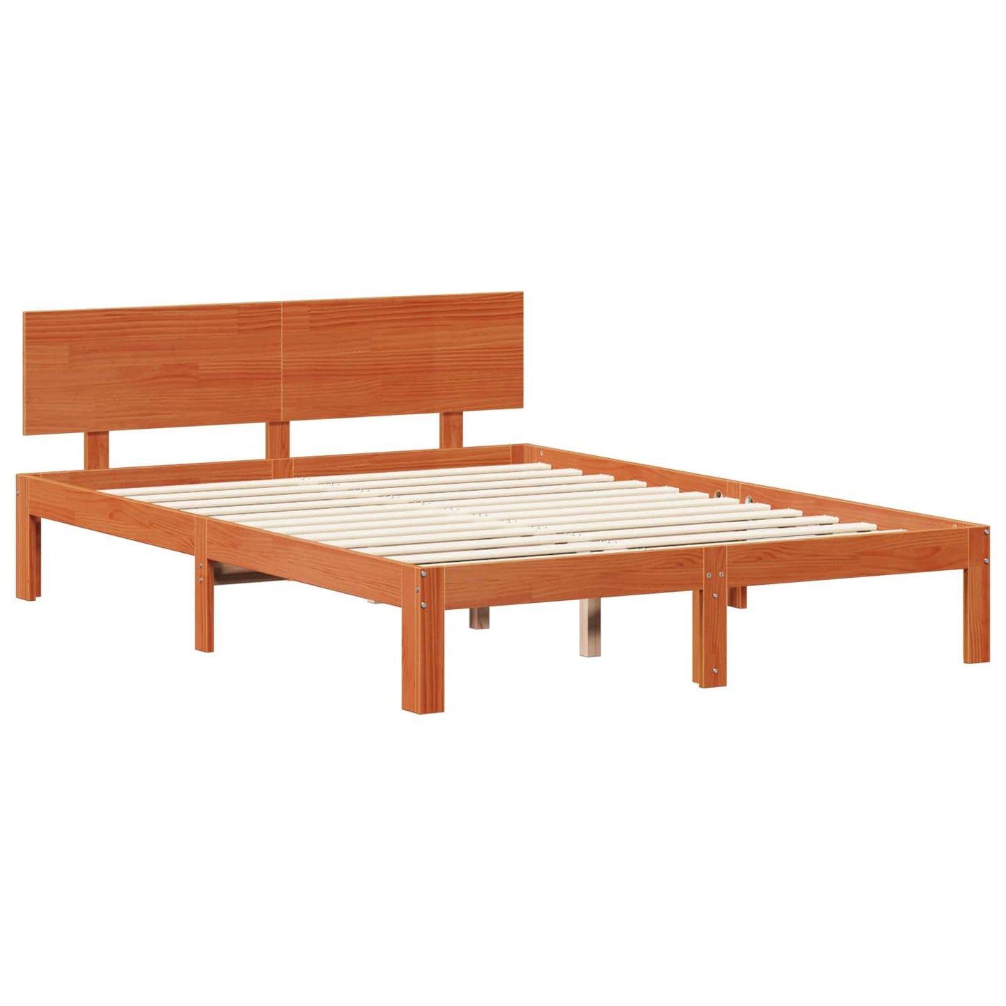 Ágykeret fejtámlával tárolóval 2 pcs Faggyú barna Tömör fenyőfa