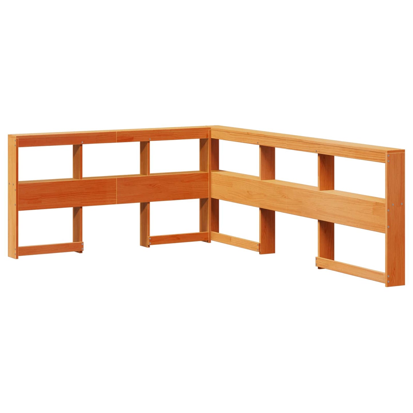 Könyvespolcos Ágy 2 pcs Faggyú barna 200 x 160 cm Tömör fenyőfa