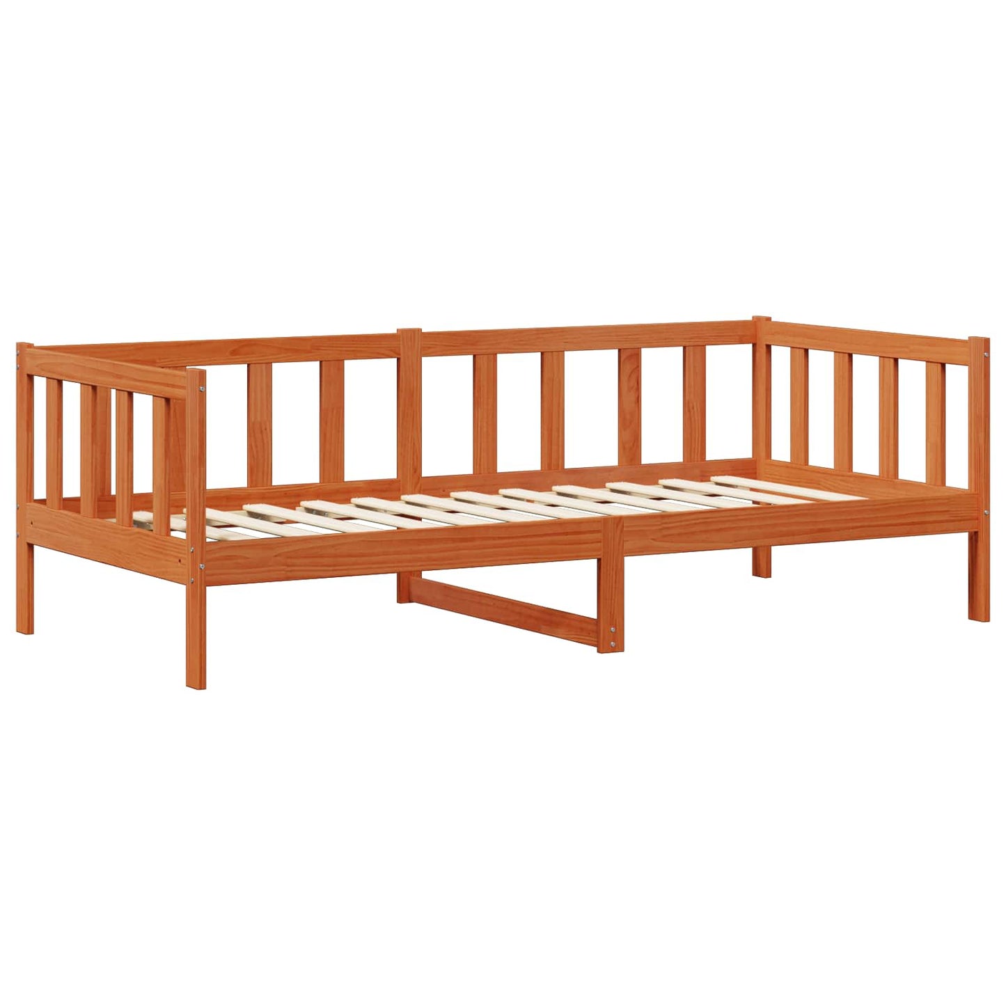 Nappali ágy matracmal Wax Barna és Fehér 90 x 200 cm