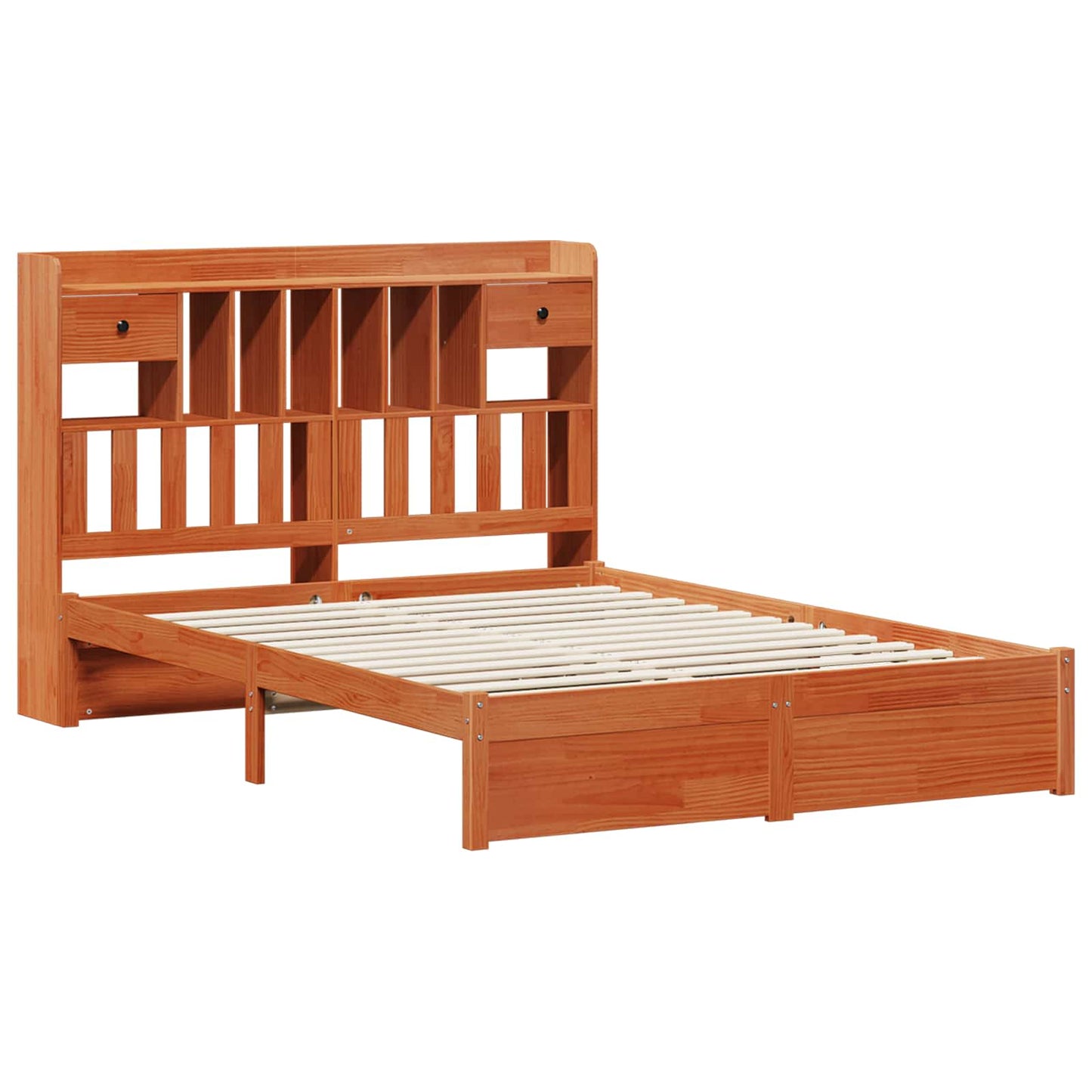 Könyvespolc Ágykeret Viaszbarna 200 x 150 cm Tömör fenyőfa