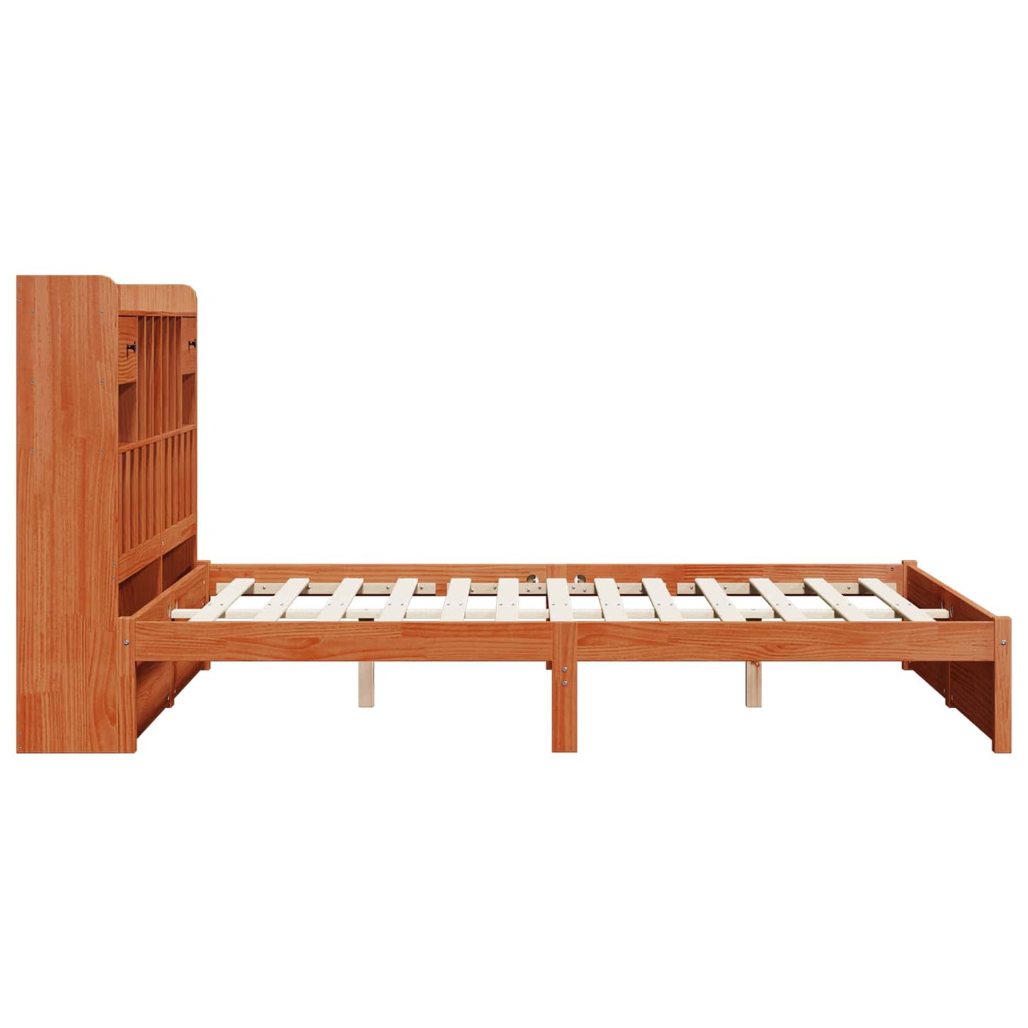 Könyvespolc Ágykeret Viaszbarna 200 x 150 cm Tömör fenyőfa