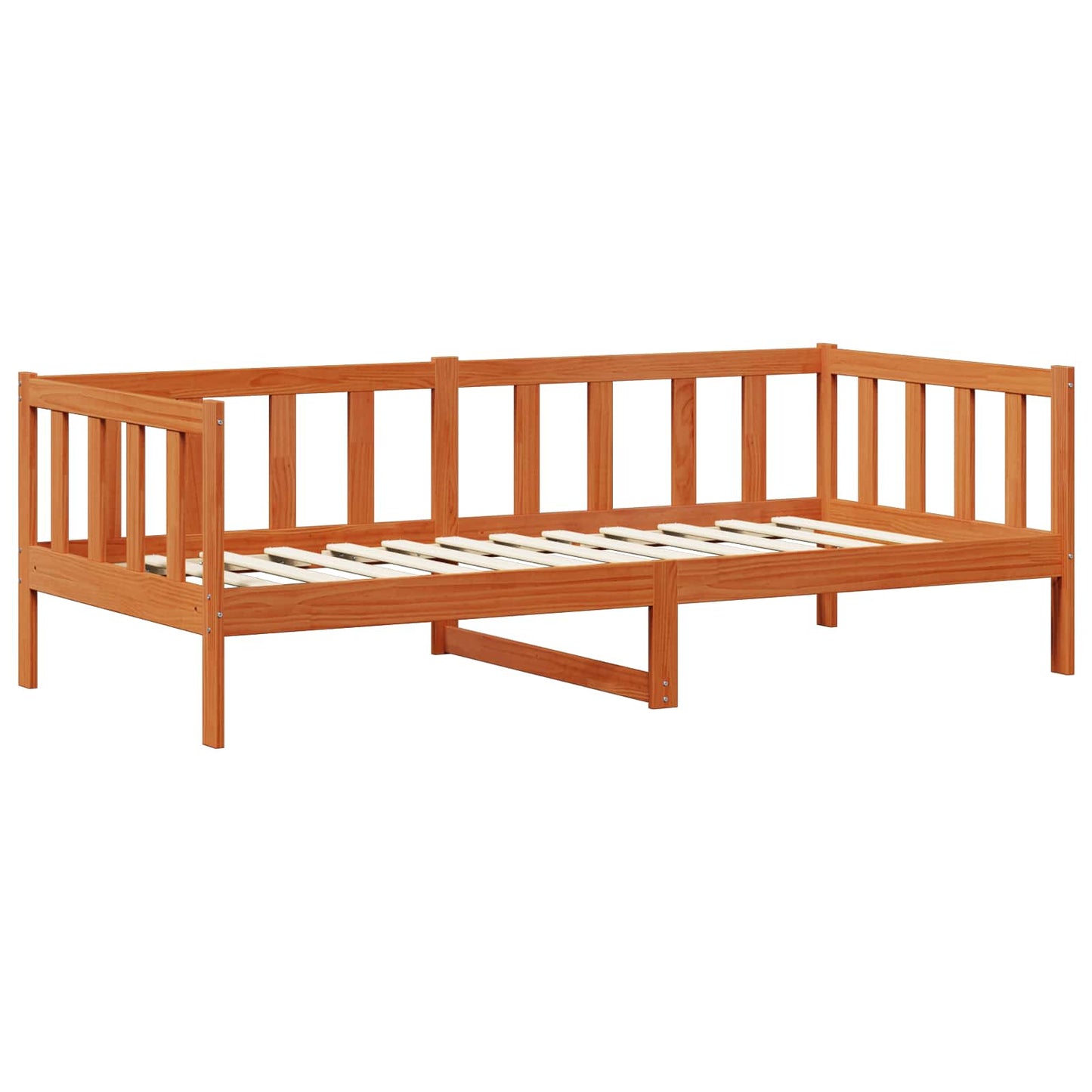 Nappali ágy matracmal Wax Barna és Fehér 90 x 200 cm
