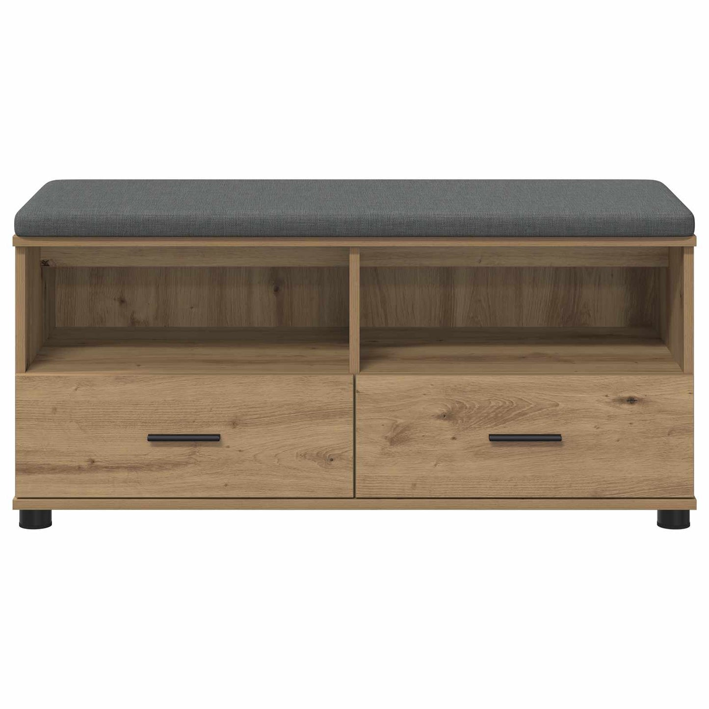 Cipőpad Párnával Kézműves Tölgy 100 x 38 x 46 cm Szerelt Fa