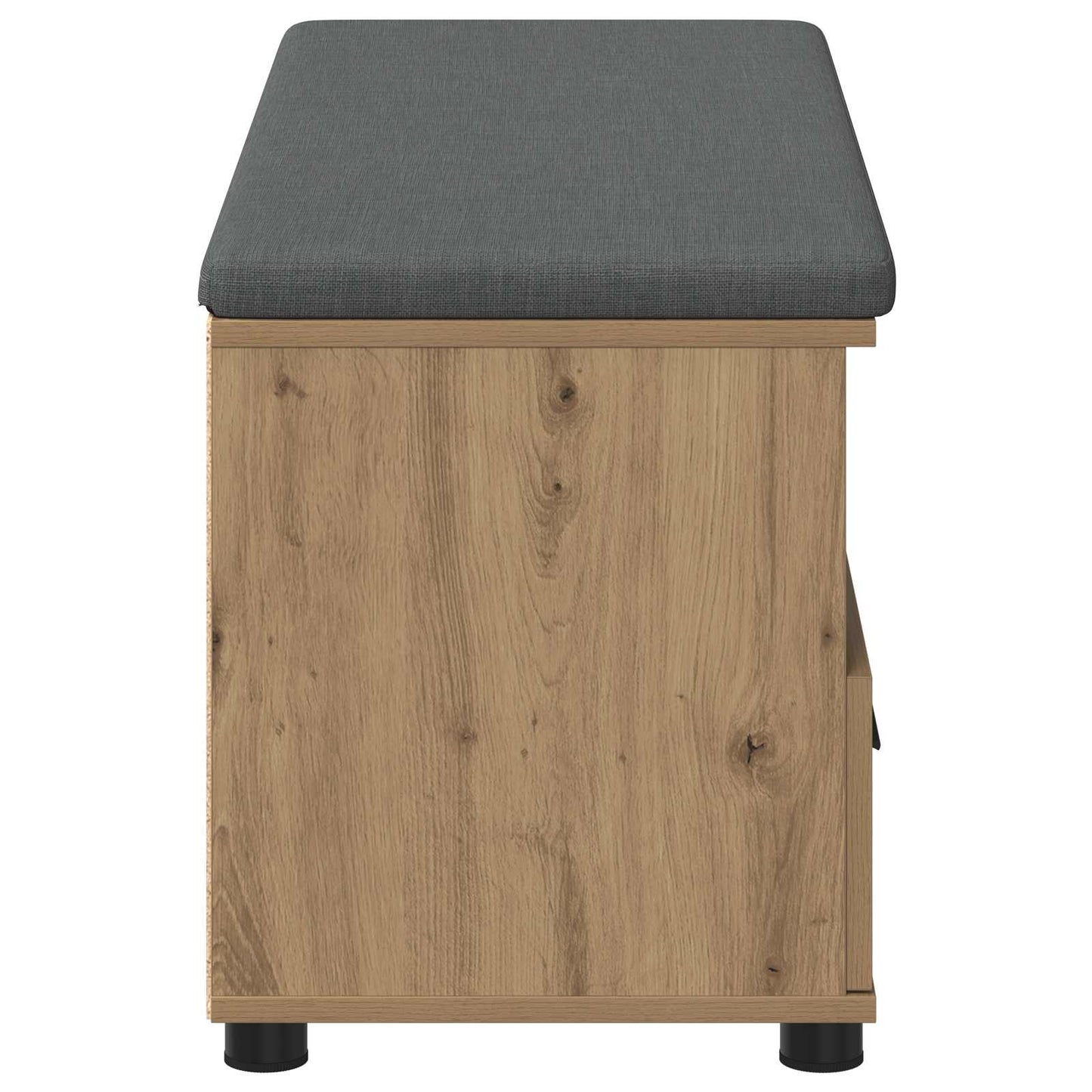 Cipőpad Párnával Kézműves Tölgy 100 x 38 x 46 cm Szerelt Fa