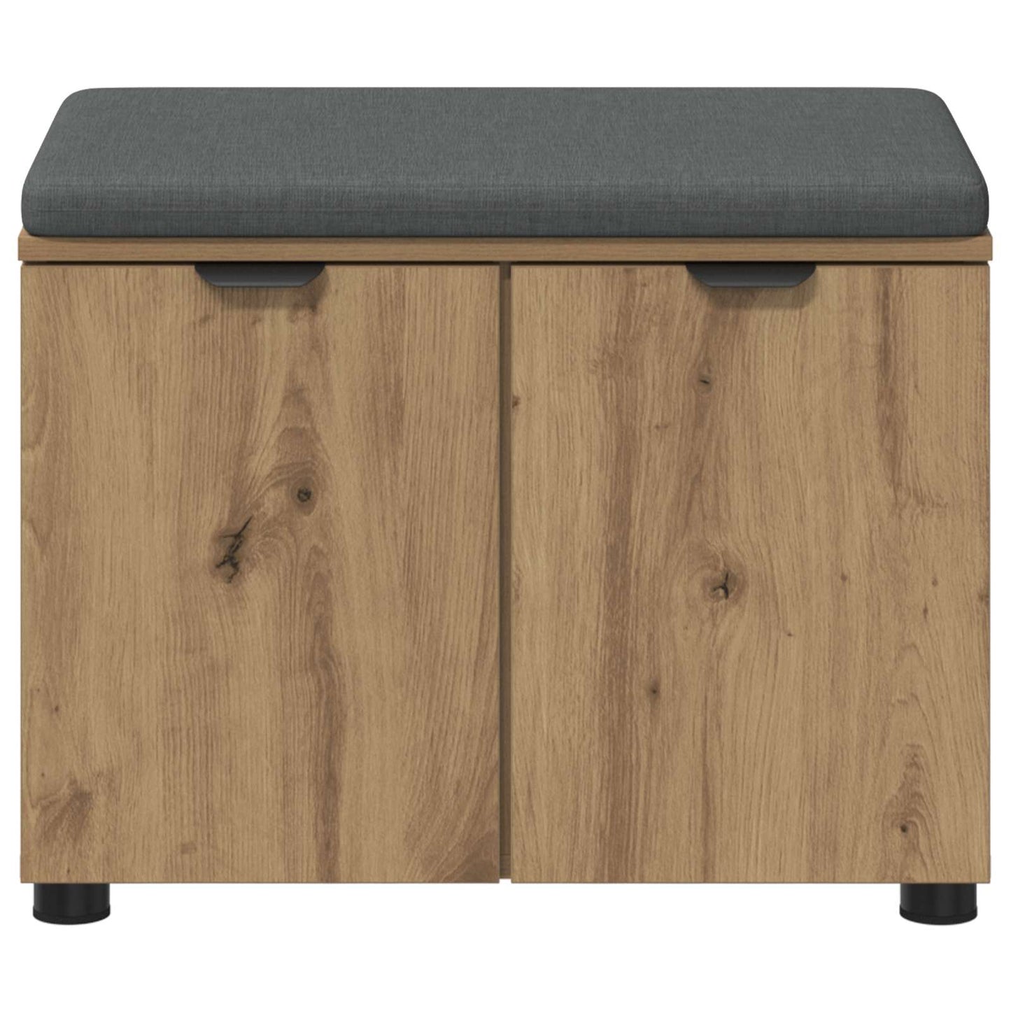 Cipőpad Párnával Kézműves Tölgy 60 x 38 x 46 cm Szerelt Fa