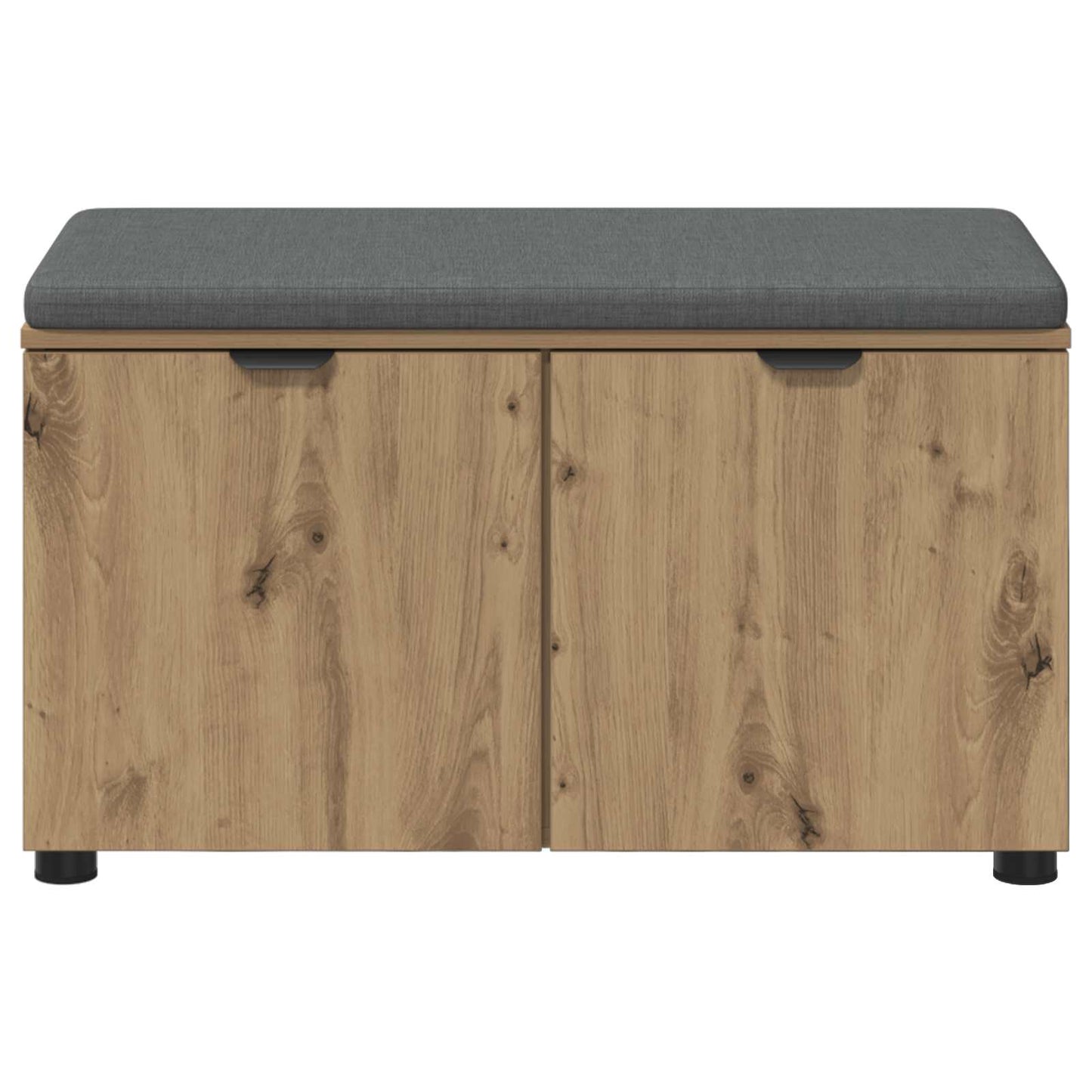Cipőpad Párnával Kézműves Tölgy 80 x 38 x 46 cm Szerelt Fa