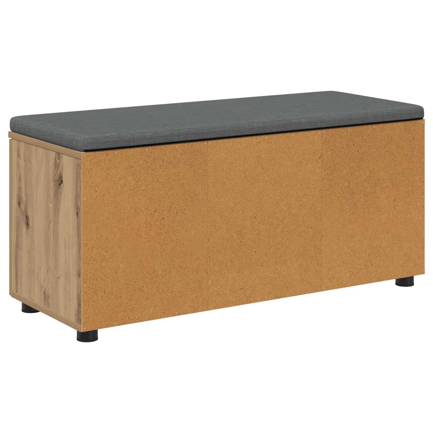 Cipőpad Párnával Kézműves Tölgy 100 x 38 x 46 cm Szerelt Fa