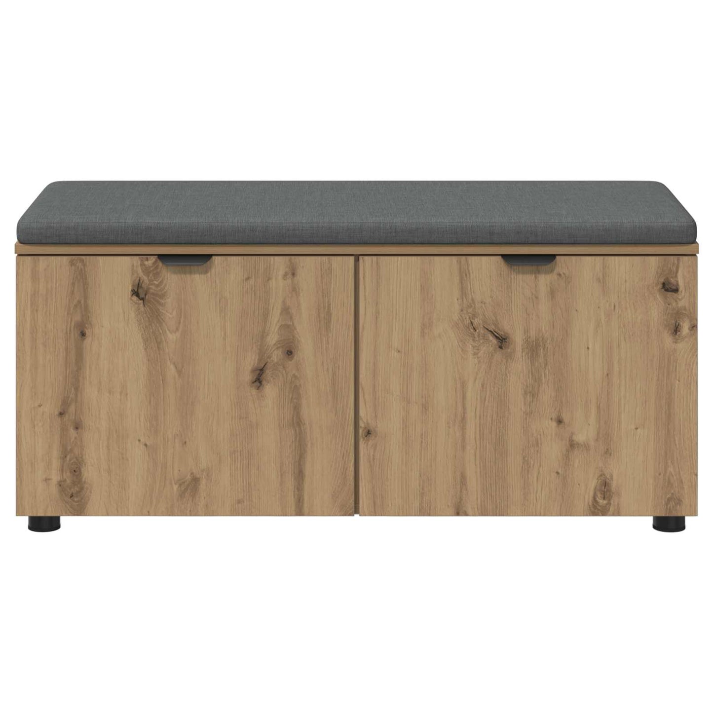 Cipőpad Párnával Kézműves Tölgy 100 x 38 x 46 cm Szerelt Fa
