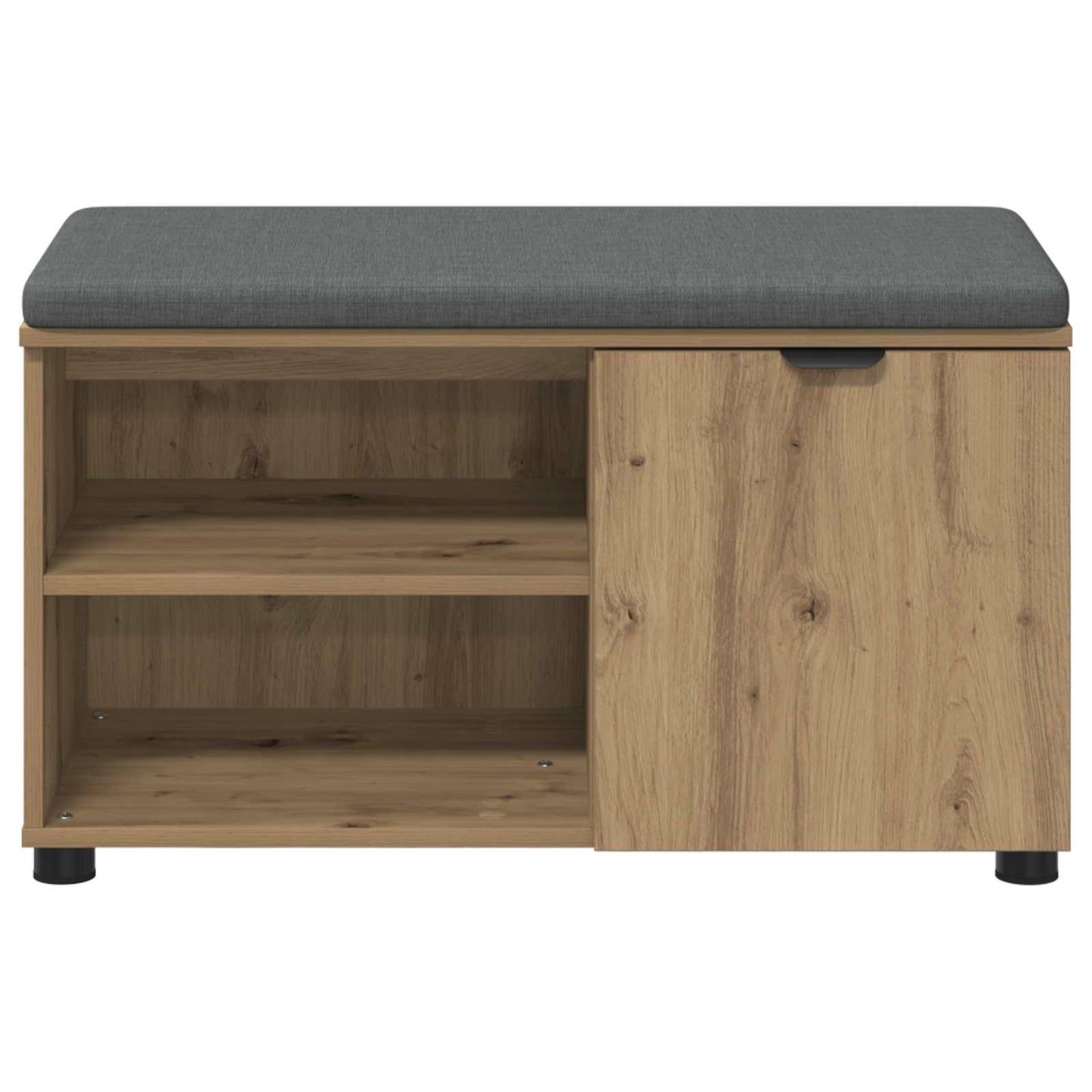 Cipőpad Párnával Kézműves Tölgy 80 x 38 x 46 cm Szerelt Fa