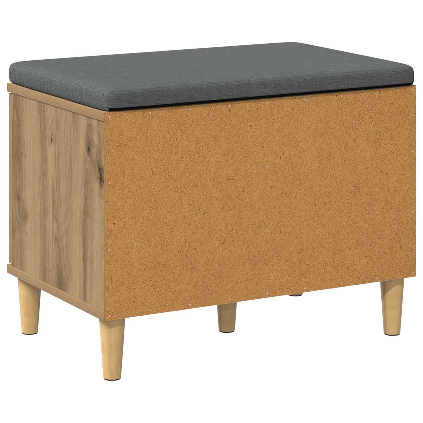 Cipőpad Párnával Kézműves Tölgy 60 x 38 x 46 cm Szerelt Fa