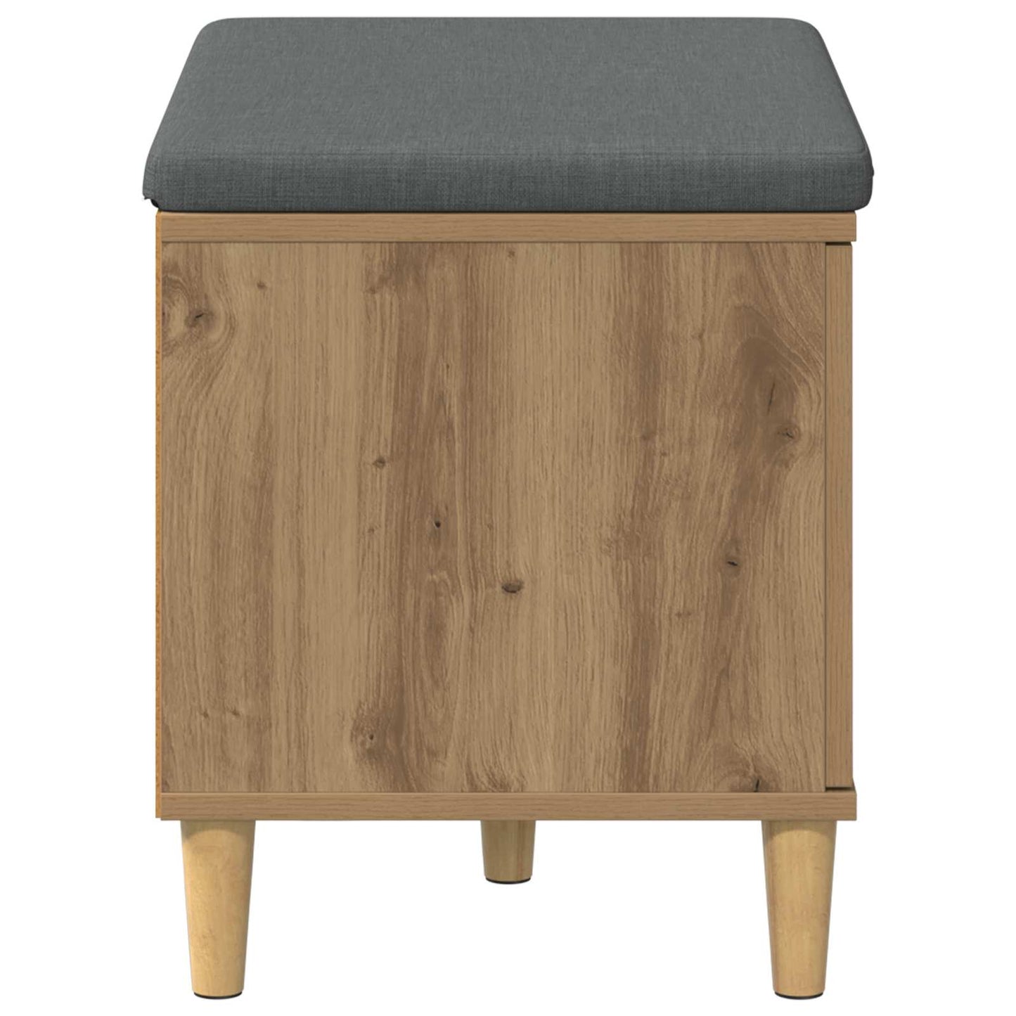 Cipőpad Párnával Kézműves Tölgy 60 x 38 x 46 cm Szerelt Fa