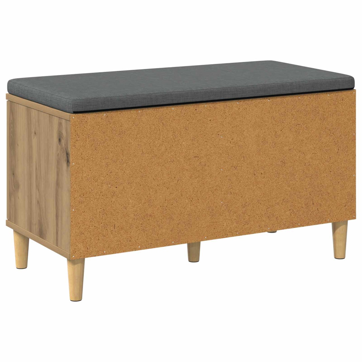 Cipőpad Párnával Kézműves Tölgy 80 x 38 x 46 cm Szerelt Fa