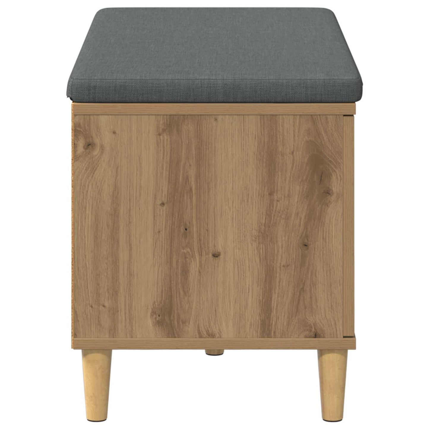 Cipőpad Párnával Kézműves Tölgy 80 x 38 x 46 cm Szerelt Fa