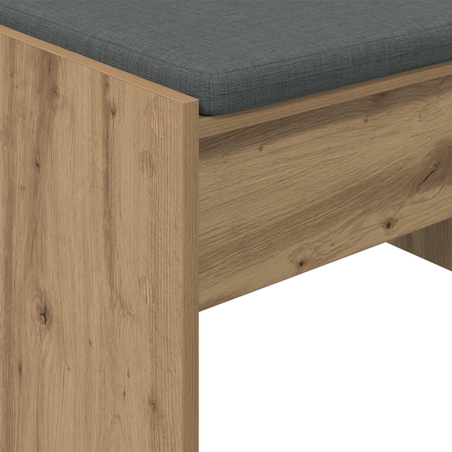 Cipőpad Párnával Kézműves Tölgy 63 x 38 x 40 cm Szerelt Fa