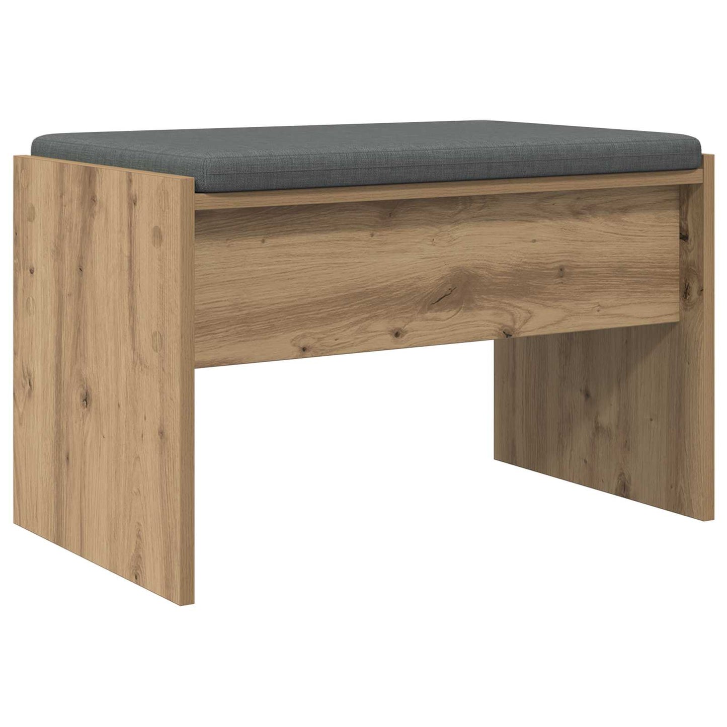Cipőpad Párnával Kézműves Tölgy 63 x 38 x 40 cm Szerelt Fa