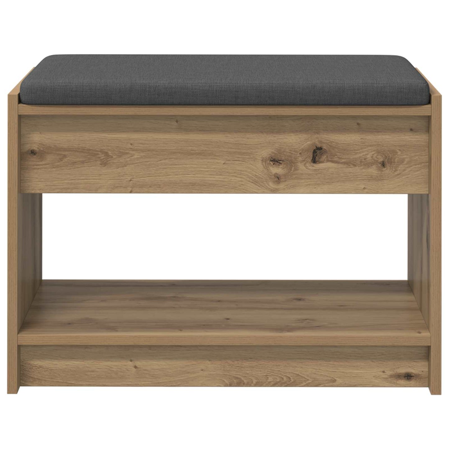 Cipőpad Párnával Kézműves Tölgy 63 x 38 x 45 cm Szerelt Fa