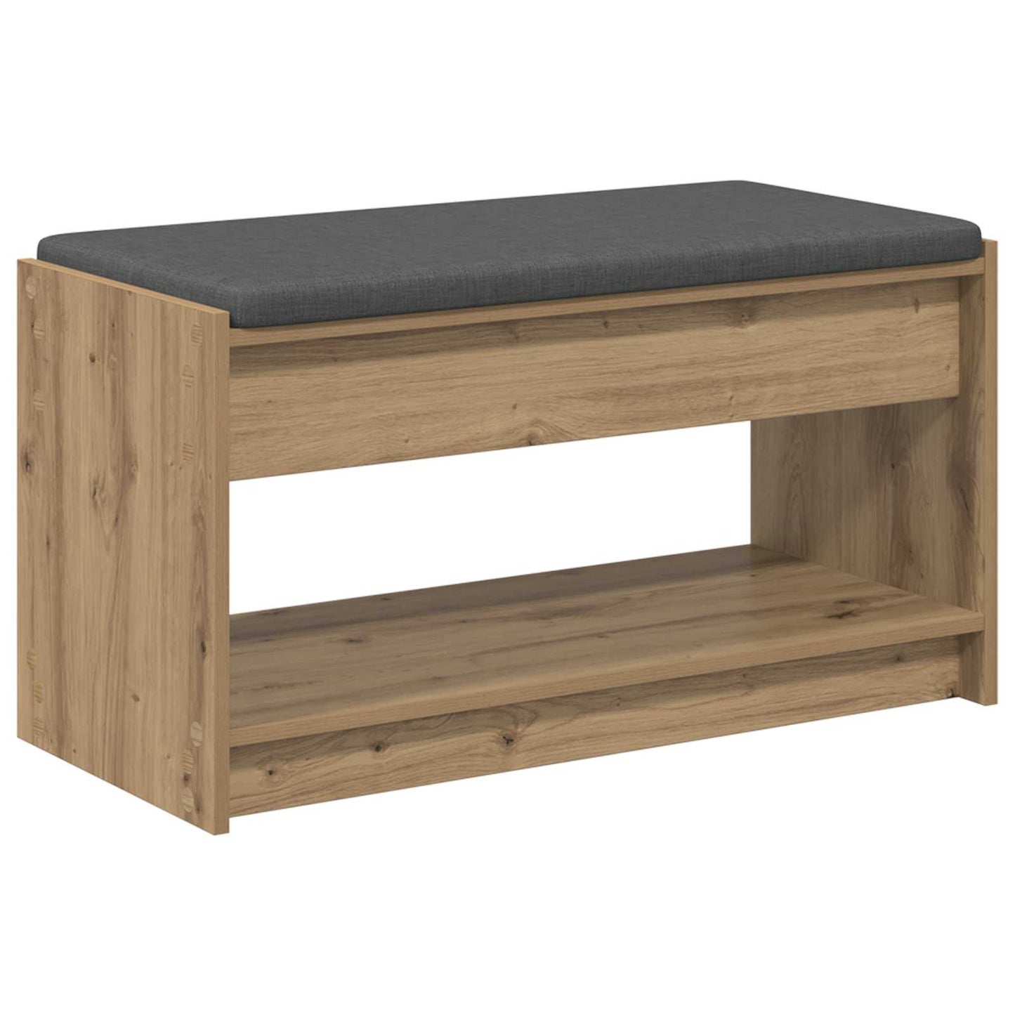 Cipőpad Párnával Kézműves Tölgy 83 x 38 x 45 cm Szerelt Fa
