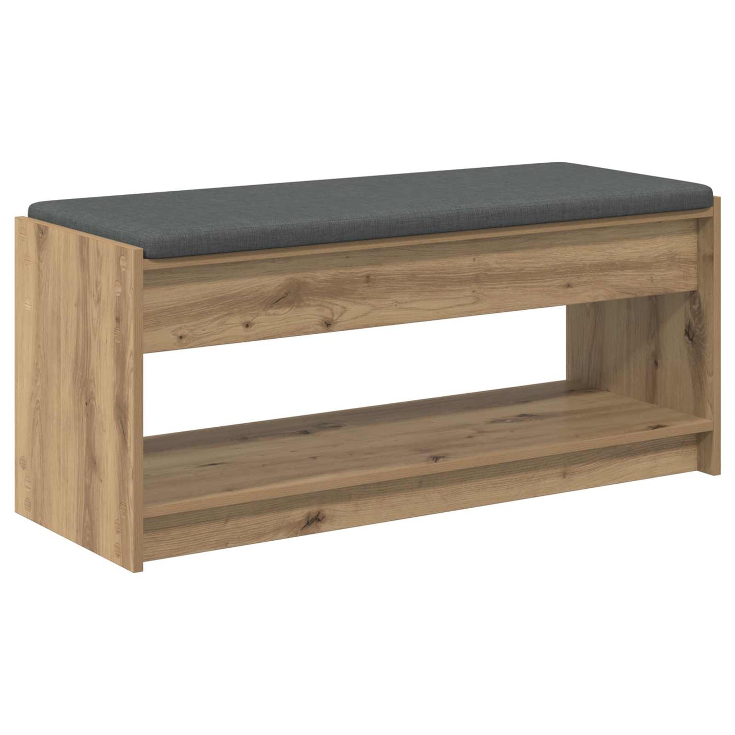 Cipőpad Párnával Kézműves Tölgy 103 x 38 x 45 cm Szerelt Fa