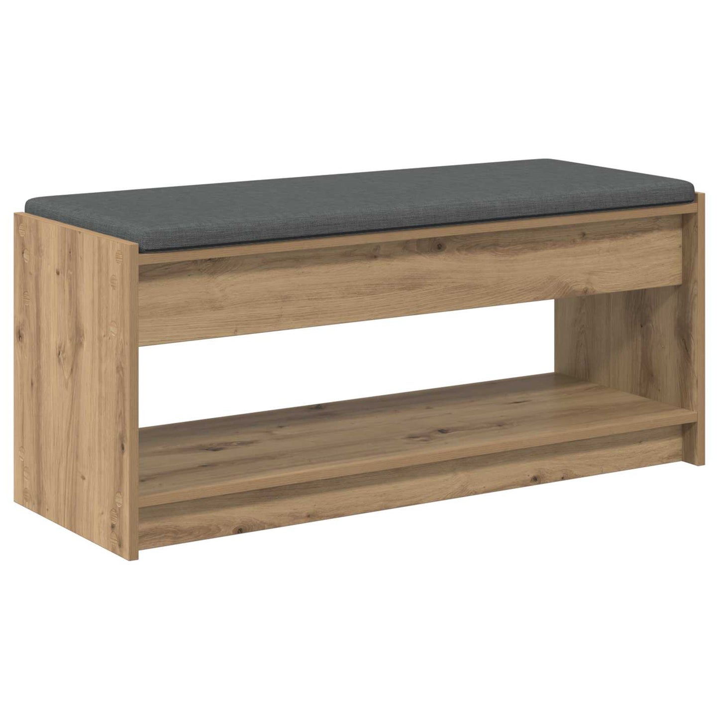 Cipőpad Párnával Kézműves Tölgy 103 x 38 x 45 cm Szerelt Fa