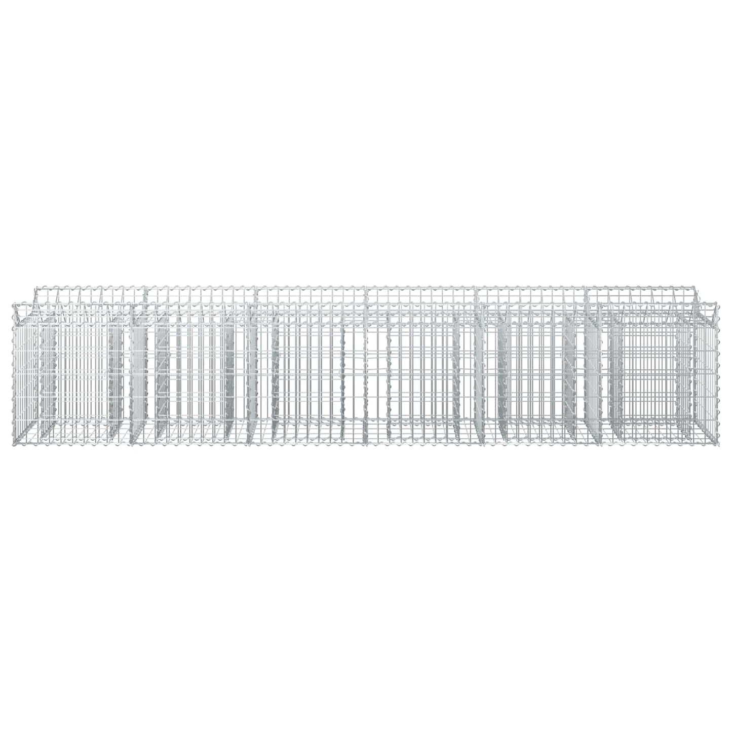 Gabion emelt ágy 2 pcs Ezüst