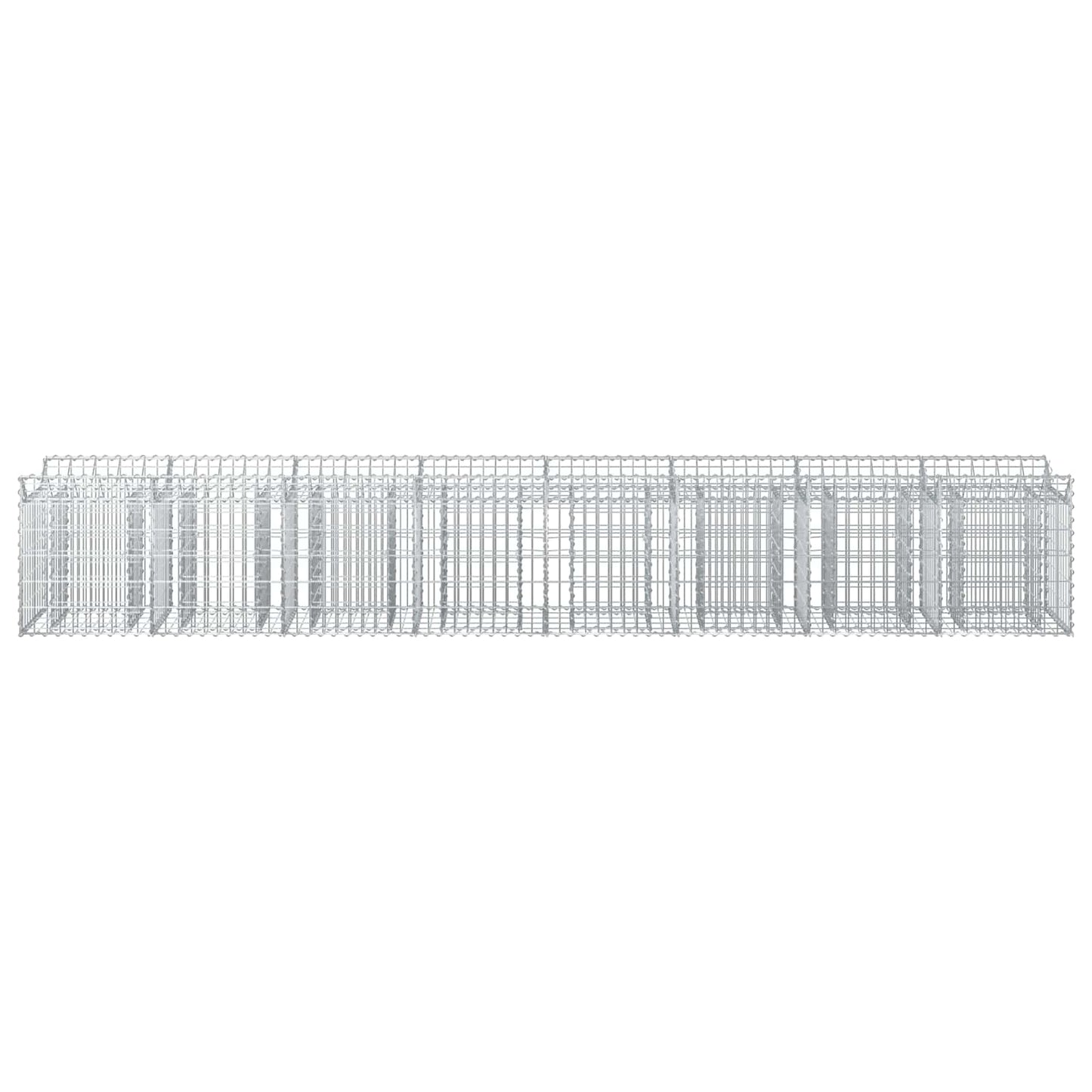 Gabion emelt ágy 2 pcs Ezüst