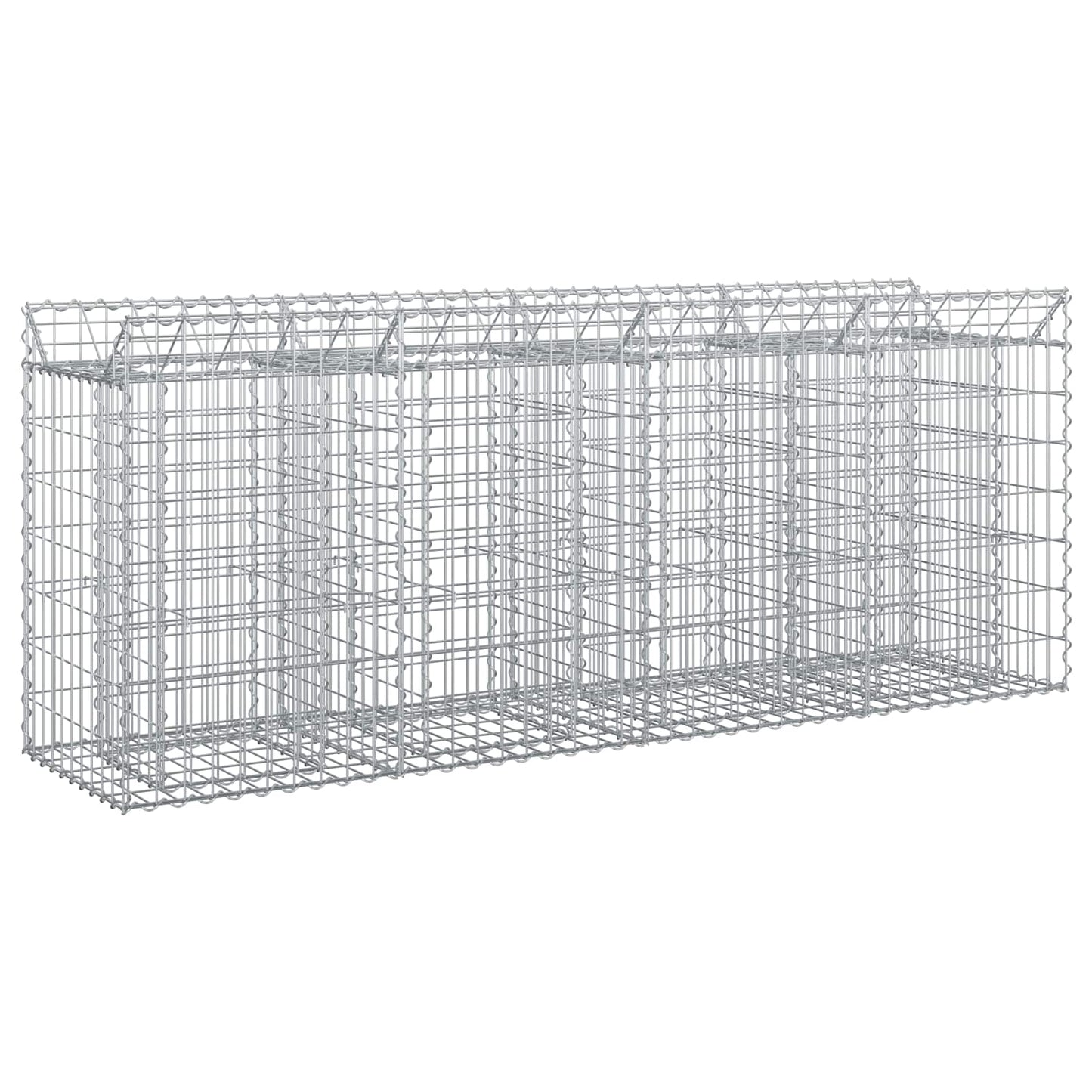 Gabion emelt ágy 2 pcs Ezüst