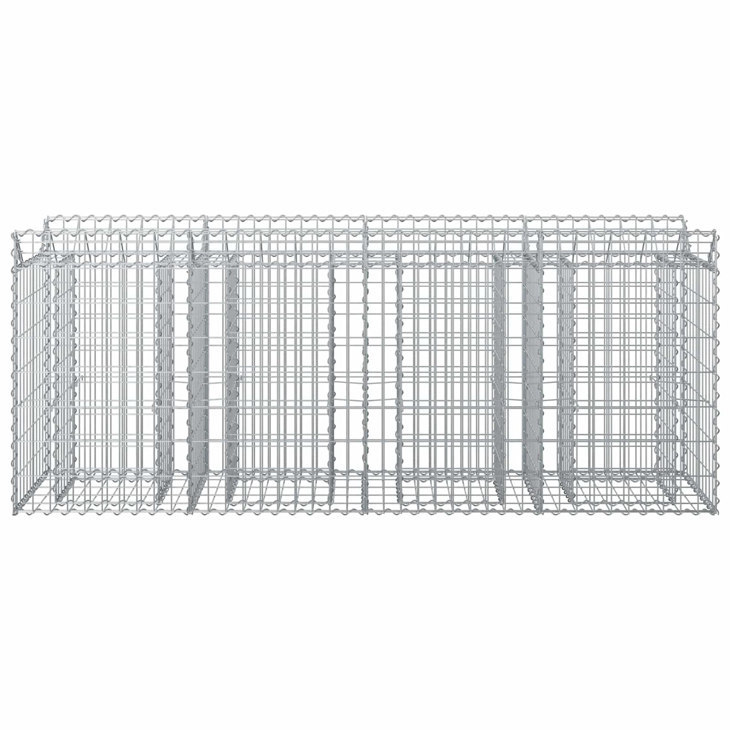 Gabion emelt ágy 2 pcs Ezüst