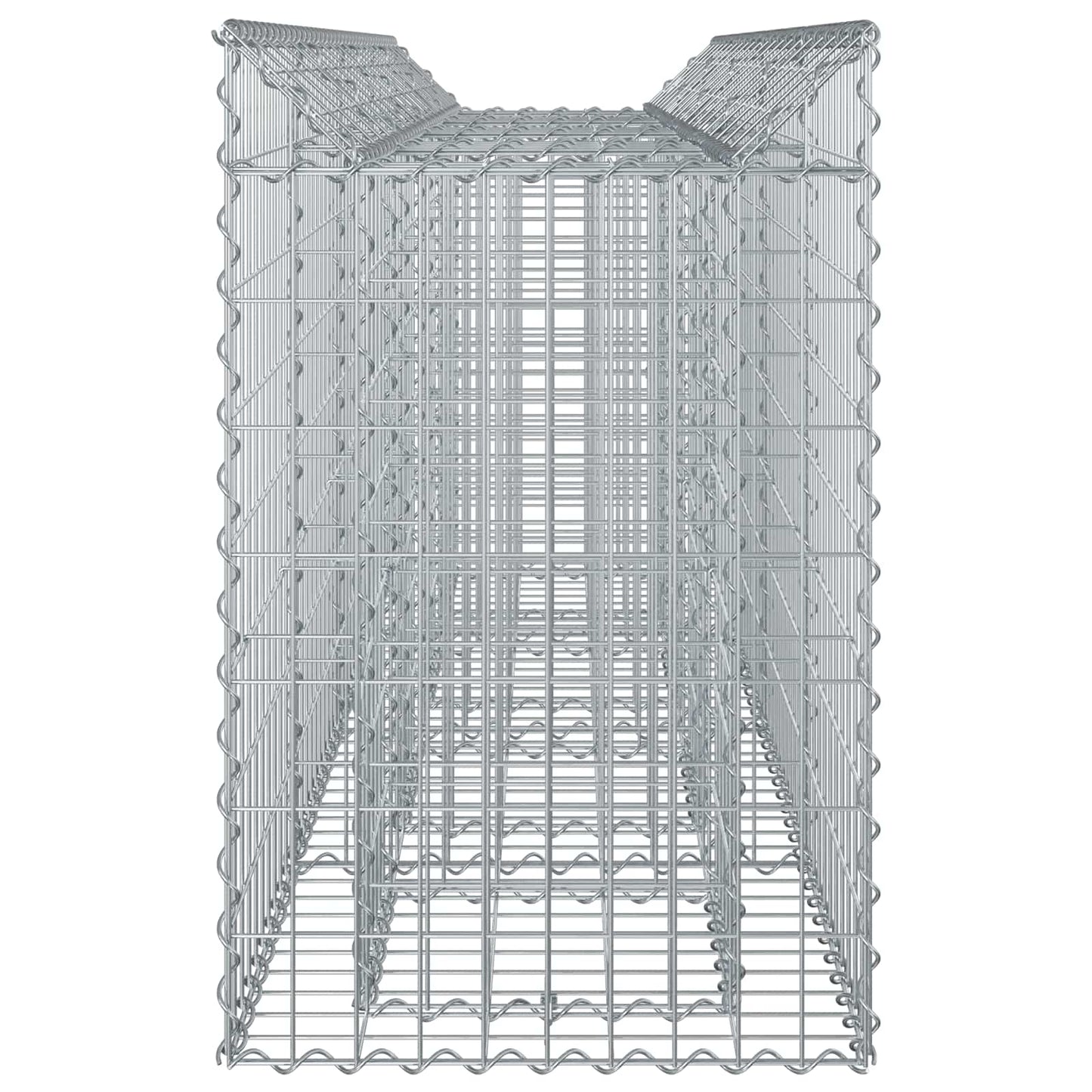 Gabion emelt ágy 2 pcs Ezüst