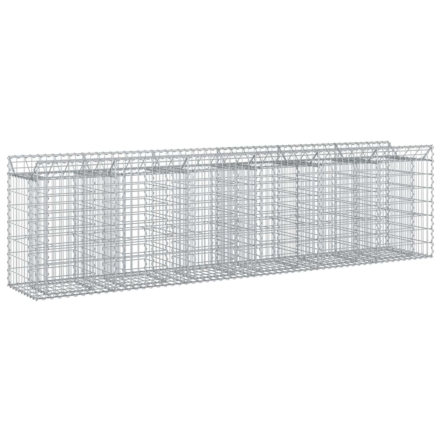 Gabion emelt ágy 2 pcs Ezüst