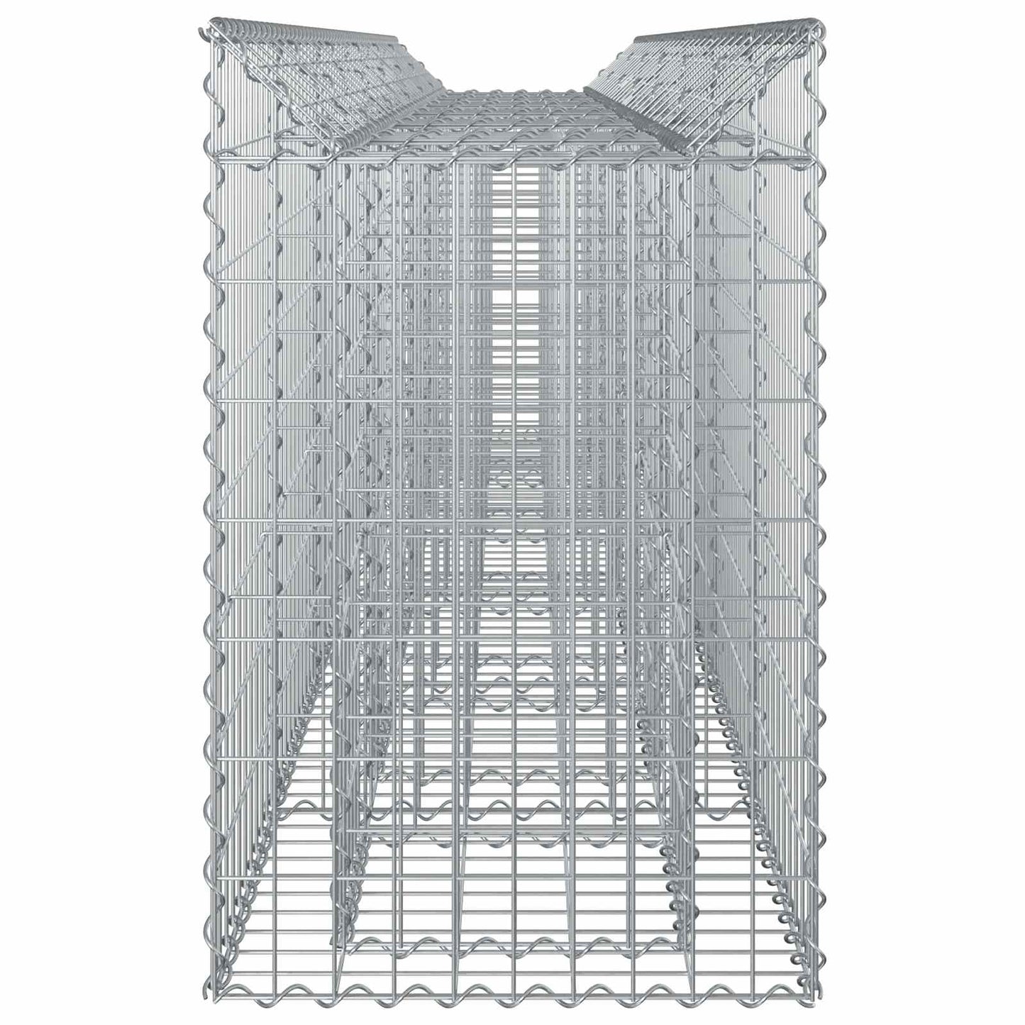 Gabion emelt ágy 2 pcs Ezüst