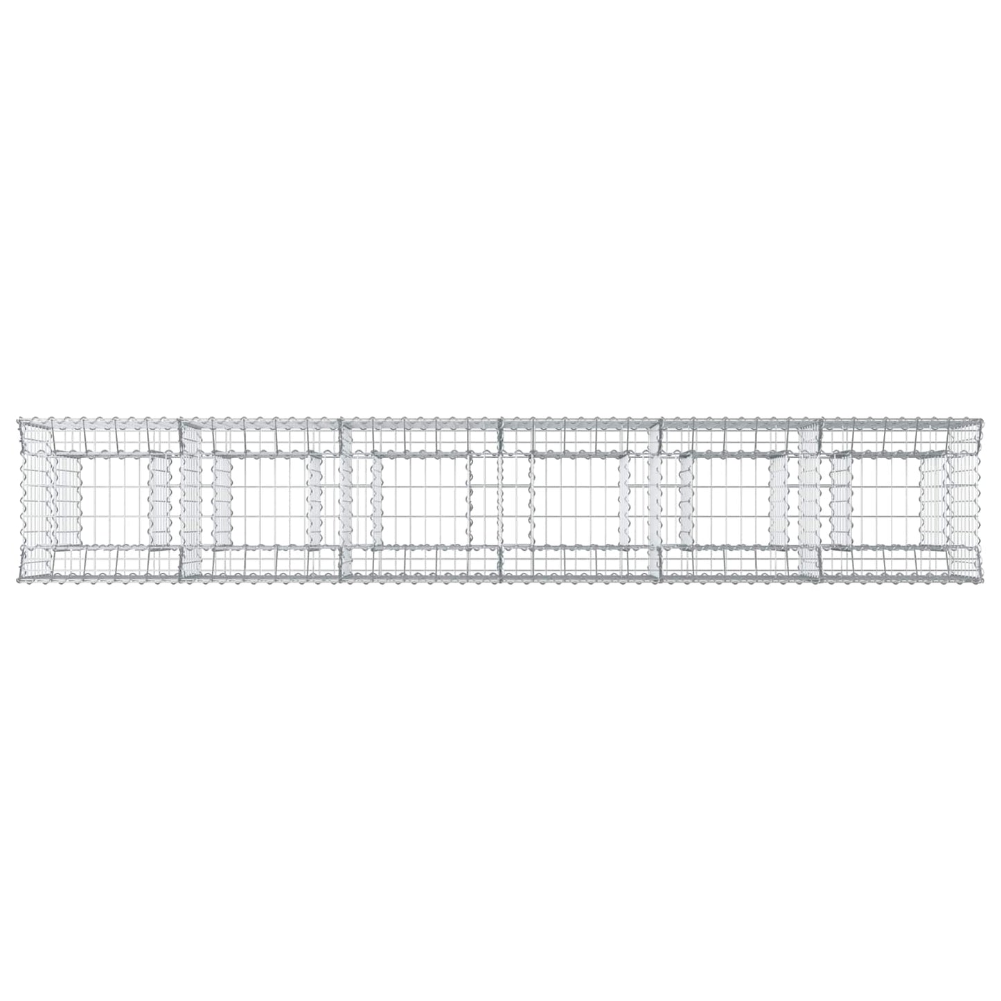 Gabion emelt ágy 2 pcs Ezüst