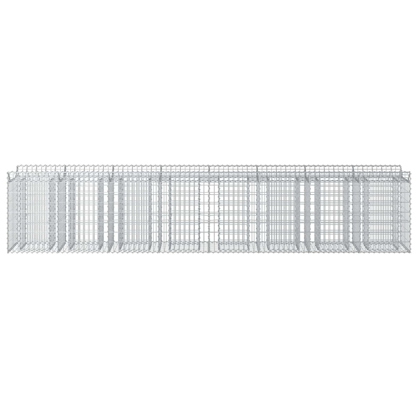 Gabion emelt ágy 3 pcs Ezüst
