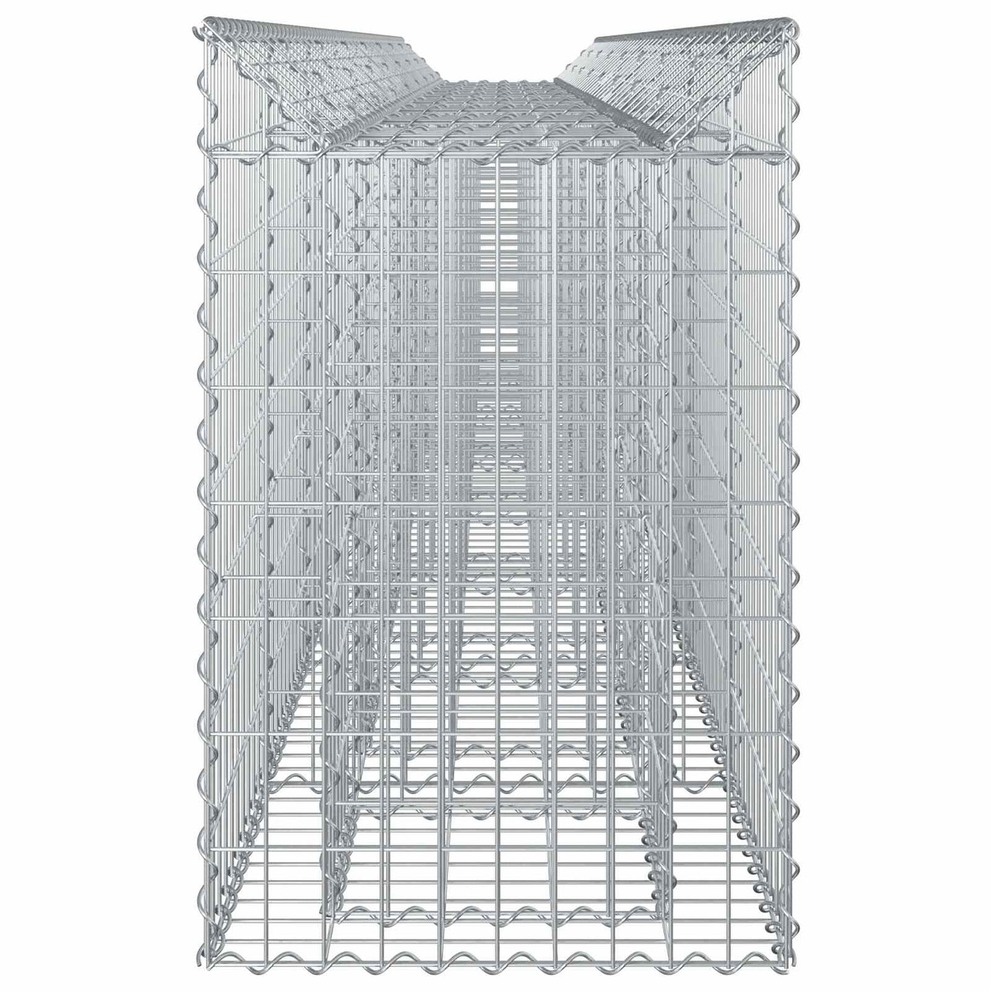 Gabion emelt ágy 3 pcs Ezüst